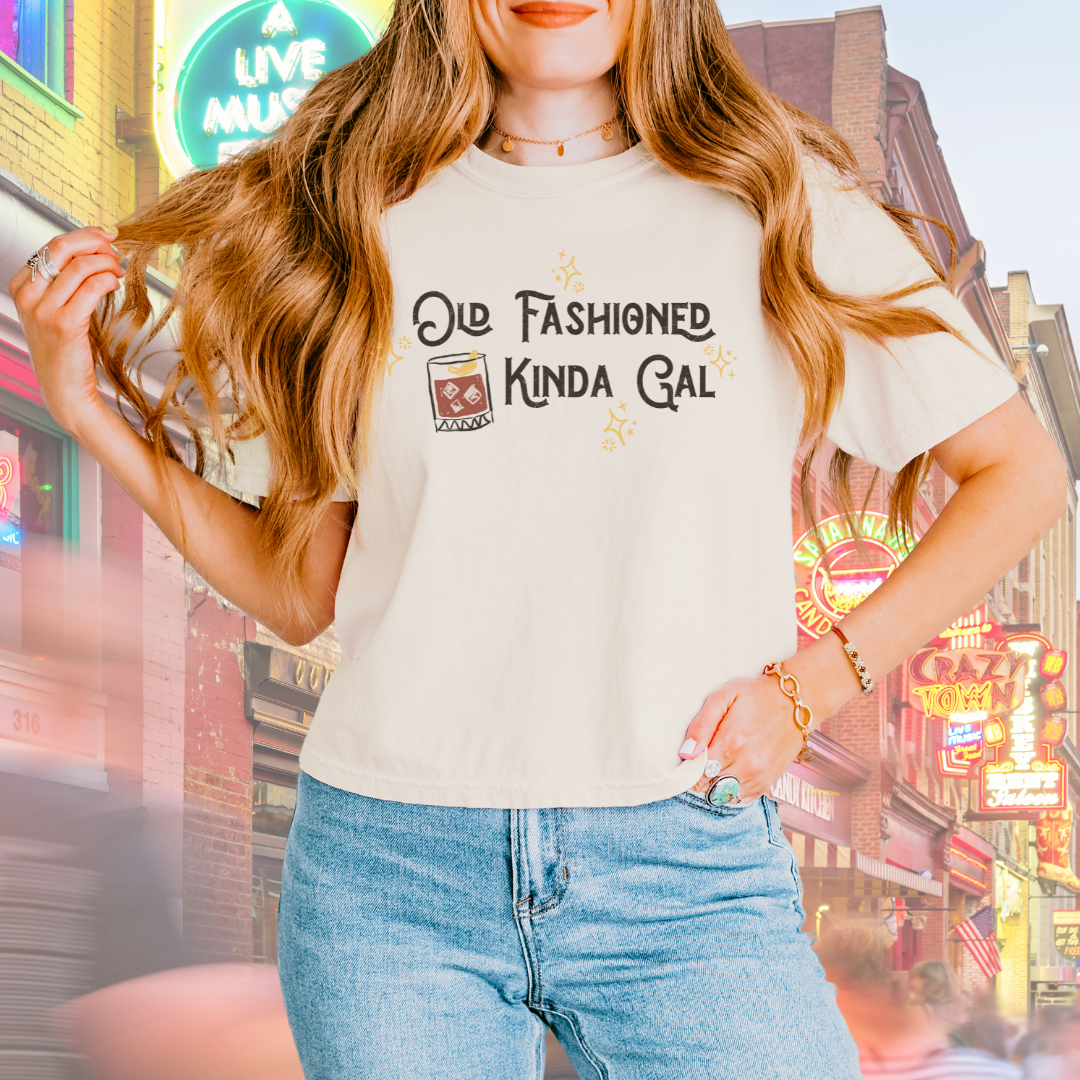 Old Fashioned Kinda Girl Vintage Cocktail Tee