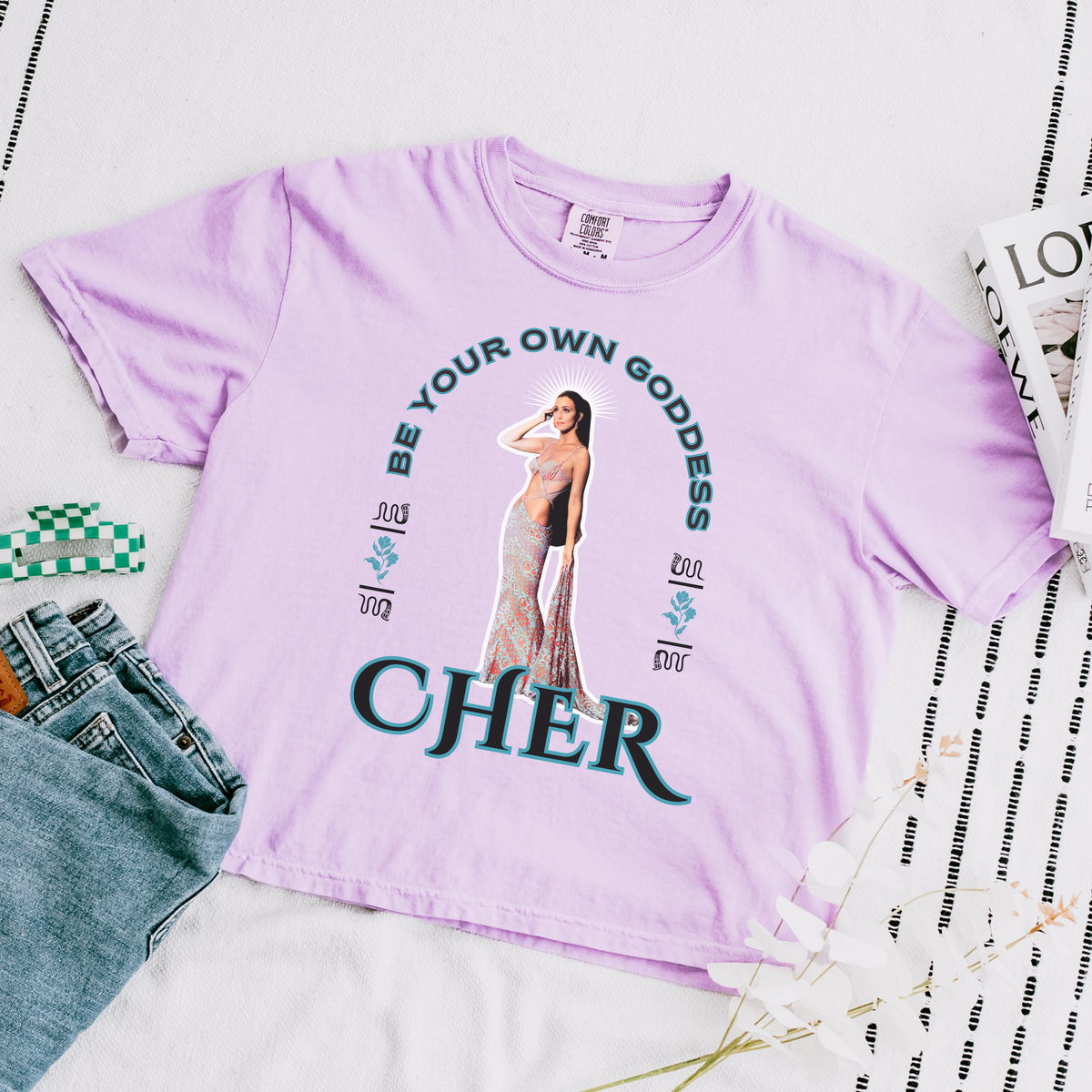 Cher Goddess Cropped Tee