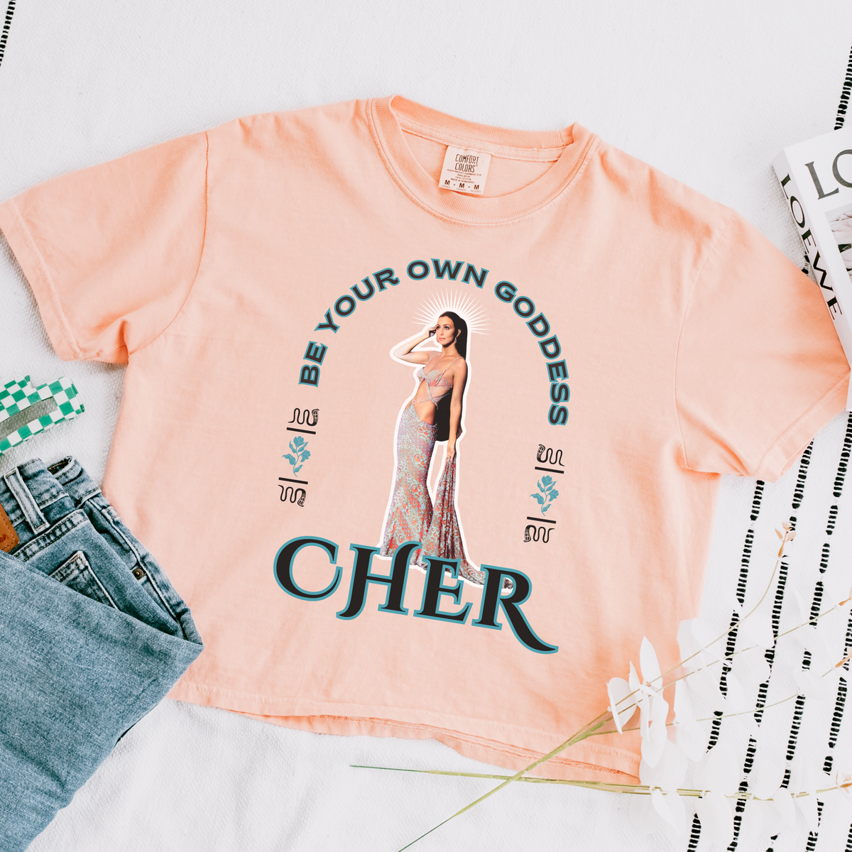 Cher Goddess Cropped Tee