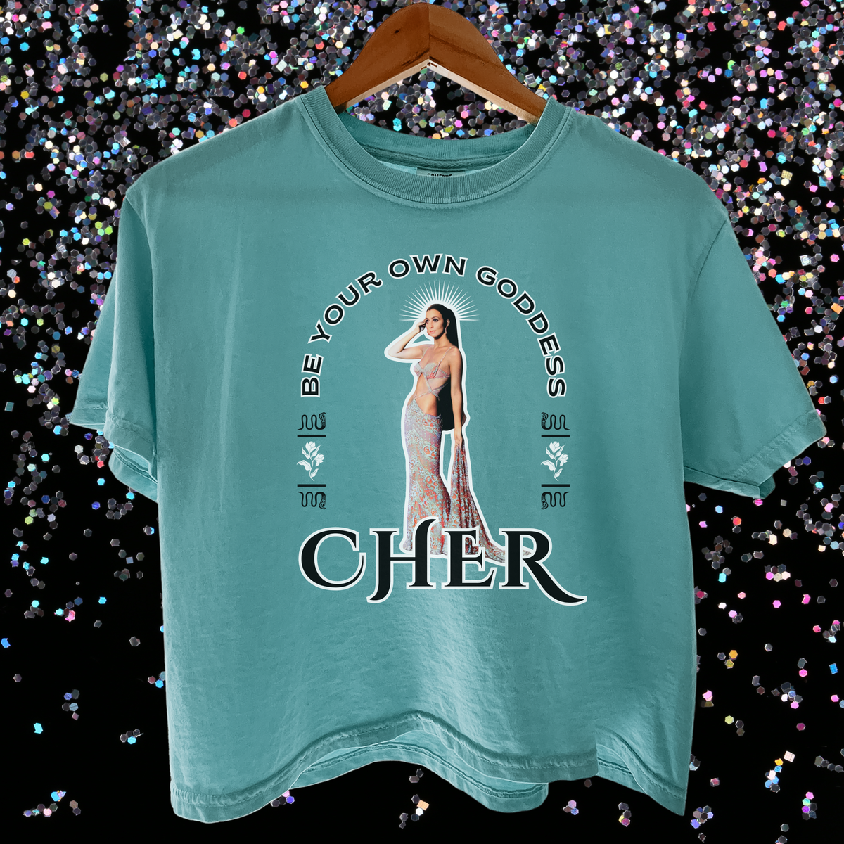 Cher Goddess Cropped Tee