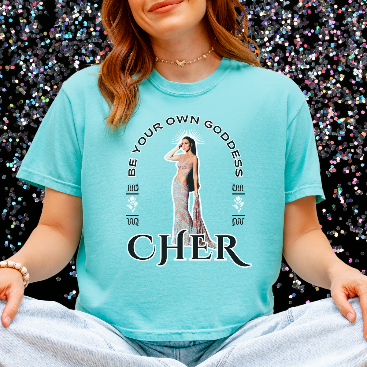 Cher Goddess Cropped Tee