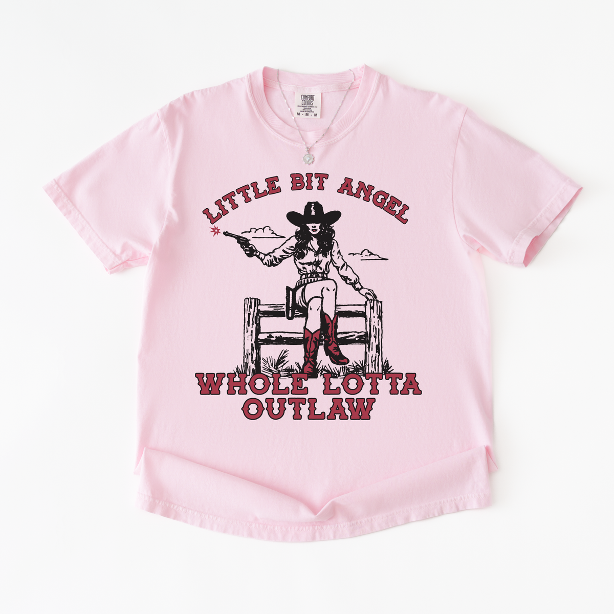 Little Bit Angel Whole Lotta Outlaw Tee