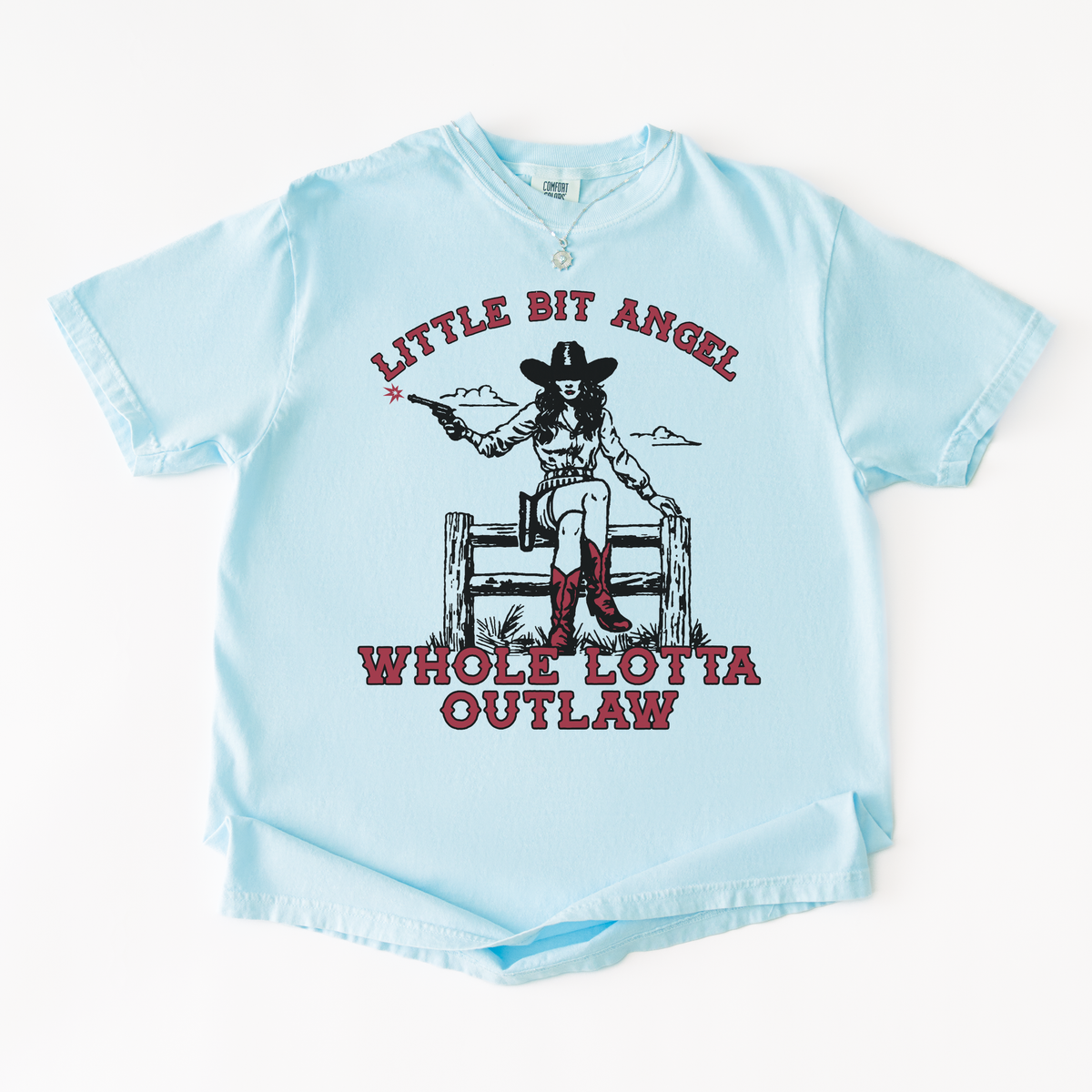 Little Bit Angel Whole Lotta Outlaw Tee