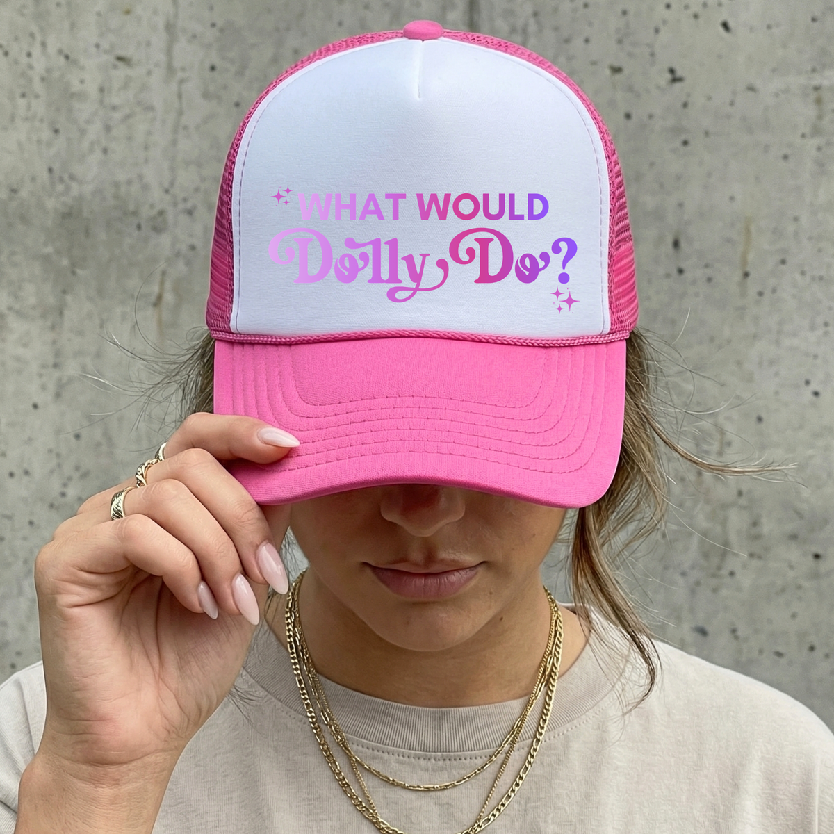 What Would Dolly Do? Trucker Cap