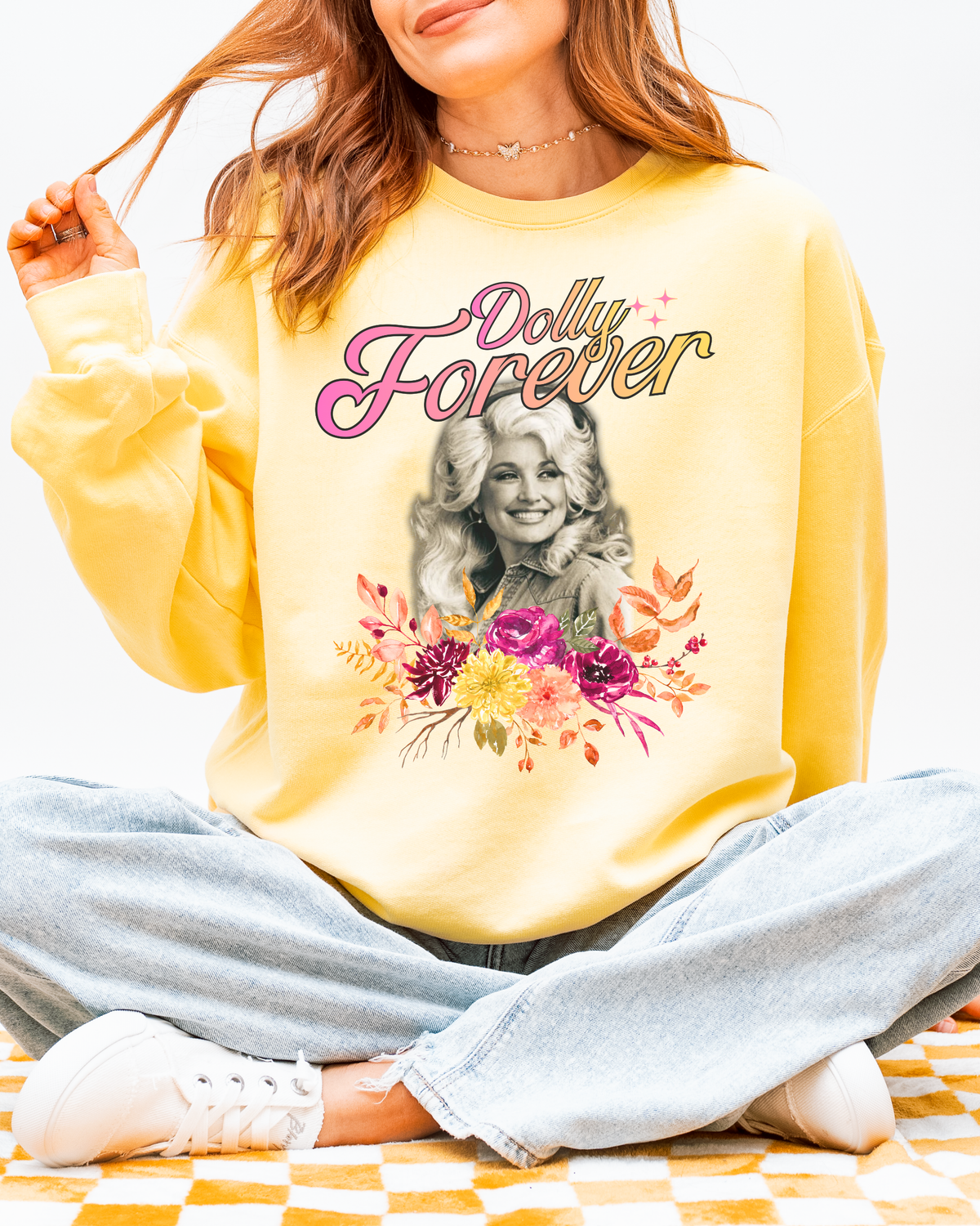 Dolly Forever Floral Cozy Sweatshirt